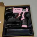 Cordless Hot Glue Gun, GoGonova 15s Fast Preheating 5Ah Built-in Battery Hot Melt Glue Gun, Smart Power-Off, Kit with 25 Pcs Premium Mini Glue Sticks and USB-C Charging Port (Pink)