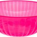 Party Essentials Hard Plastic 192-Ounce Serving Bowl, Neon Pink