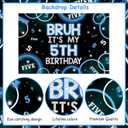 2 x Bruh Its My 5th Birthday Decor 4.92*3.28ft Bruh Its My 5th Birthday Backdrop Banner Blue Black Five Birth day Decor for Boy Happy Five Bday Party Supplies Five Years Old Photo Booth Props