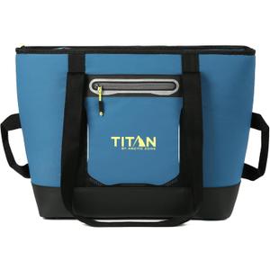 Titan by Arctic Zone Soft Sided Cooler Tote, Insulated Bag with Handle, Shoulder Strap, and Zipper for Lunch, Picnic, and Travel, 30 Can Capacity