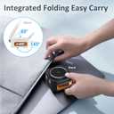 Retractable Cable Charger, 3 in 1 Foldable Magnetic Wireless Charging Station for iPhone 17/16/15/14, Apple Watch Ultra/SE, AirPods Pro (White)