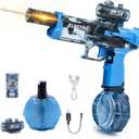 Electric Water Gun for Adults Kids: Powerful Squirt Gun, Automatic high Powered Pressure Blaster watergun with Realistic Led Muzzle Flame,28-32 FT Range，Perfect Summer Gift Toys for Age 8-12