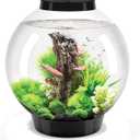 biOrb Classic 30 Acrylic 8-Gallon Aquarium with White LED Lights Modern Tank for Tabletop Display, Black