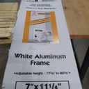 Ideal Pet Products Aluminum Pet Patio Door, Adjustable Height 77-5/8" to 80-3/8", 7" x 11-1/4" Flap Size, White