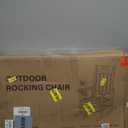 Oversized Outdoor Rocking Chair, High Back Porch Rocker Chair, HDPE All Weather Resistant Rocking Chairs for Patio, 380lbs Weight Capacity, Navy Blue