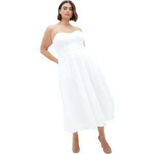 City Chic Women's Plus Size Dress-Sweet Flare, Ivory, 22