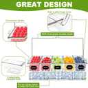 Ice Chilled Condiment Server Caddy, Bar Fruit Caddy with Lid and 5 Removable Compartments, Plastic Storage Food Container Clear Ice Condiment Serving Tray for Party, Toppings Bar Container