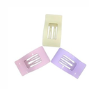 3Pcs Flat Hair Clips for Women Girls, Matte Flat Claw Clips, Strong Styling Large Hair Clips for Thick Hair， French Duckbill Hair Clip（White Matte, Two Shiny Sides)