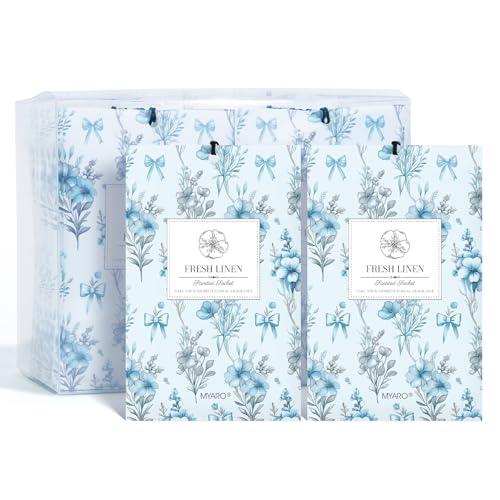 MYARO 18 Packs Fresh Linen Sachets for Drawer and Closet, Long-Lasting Sachets Bags Air Freshener Fresh Scents, Potpourri Bags Home Fragrance for Lover