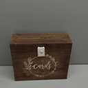 Eximious India Wedding Card Box with Card Slit and Lock 12"X10"X4.5"- Gift Wishing Well Card Box for Weddings, Receptions, Birthdays, Graduations, Baby Showers, Honeymoon Funds LF (WALNUT)