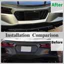 Rear License Plate Frame for Corvette C8 Z51 Coupe HTC Stingray 2020 2021 2022 2023 2024 2025 2026,Not for Z06,License Plate Cover (Style A)