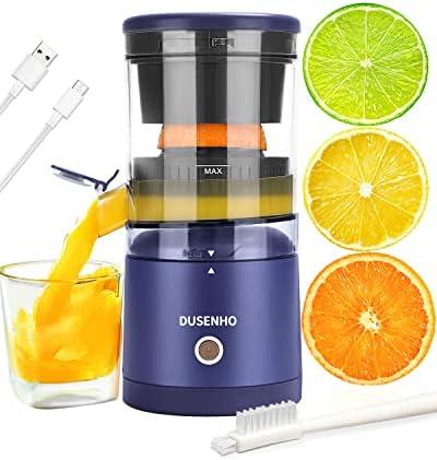 Citrus Juicer Machines Rechargeable - Portable Juicer with USB and Cleaning Brush for Orange, Lemon, Grapefruit