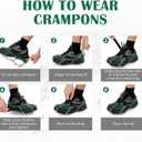Cimkiz Crampons Ice Cleats Traction Snow Grips for Boots Shoes Women Men Anti Slip 19 Stainless Steel Spikes Safe Protect for Hiking Fishing Walking Climbing Mountaineering