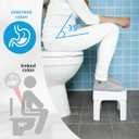 Resze Squatty Potty for Adults, 6.7" Toilet Stool, Non-Slip Bathroom Stool, Toilet Stool Squat Adult, Poop Stool for Bathroom,Portable Foot Rest for Travel, Adults, Seniors, Kids, Lightweight, White
