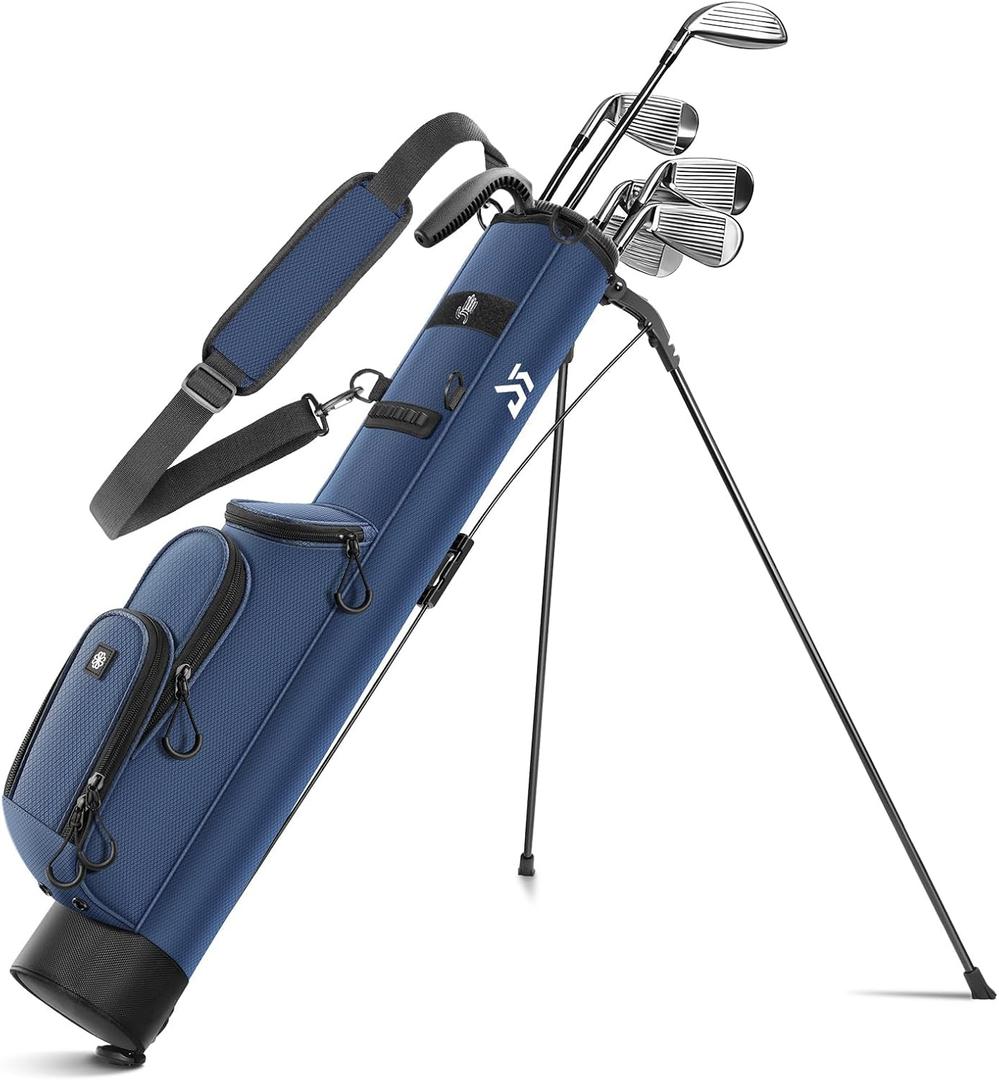Lightweight Sunday Golf Stand Bag, Small Par 3 Carry Bag with Cooler Pocket, Holds Up to 6 Clubs for Men & Women