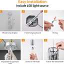LMQNINE Pendant Lights Modern Chrome Pendant Light Mini Crystal Chandelier Pendant Lighting for Kitchen Island Dinning Room Bedroom Kitchen Sink Lighting (Chrome 3-Pack)