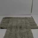 H.VERSAILTEX Sage Bathroom Rugs, Bath Mat Set of 2 Extra Thick Chenille Striped Pattern Shaggy Bath Rugs for Bath Room, Non Skid Bath Mats for Bathroom Floor (32 x 20 Plus 24 x 17 - Inches)