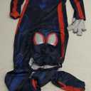 Marvel Miles Morales: Spider-Man Official Youth Deluxe Zentai Costume - Stretch Spandex with Hidden Zippers and Wrist Slits