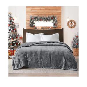 SUNVIVI Heated Blanket King Size, Heating Electric Throw Blanket Dual Control, 10 Heat Settings, 12 Hours Auto Off, Machine Washable, ETL Certified, Overheating Protection, Grey