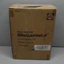 Elite Gourmet EG6207# Scratch Resistant 10.5-inch (2Qt) Fry Pan, Easy-Pour Spout Dishwasher Safe, Non-stick Electric Skillet with Vented Glass Lid, Adjustable Temperature, Black