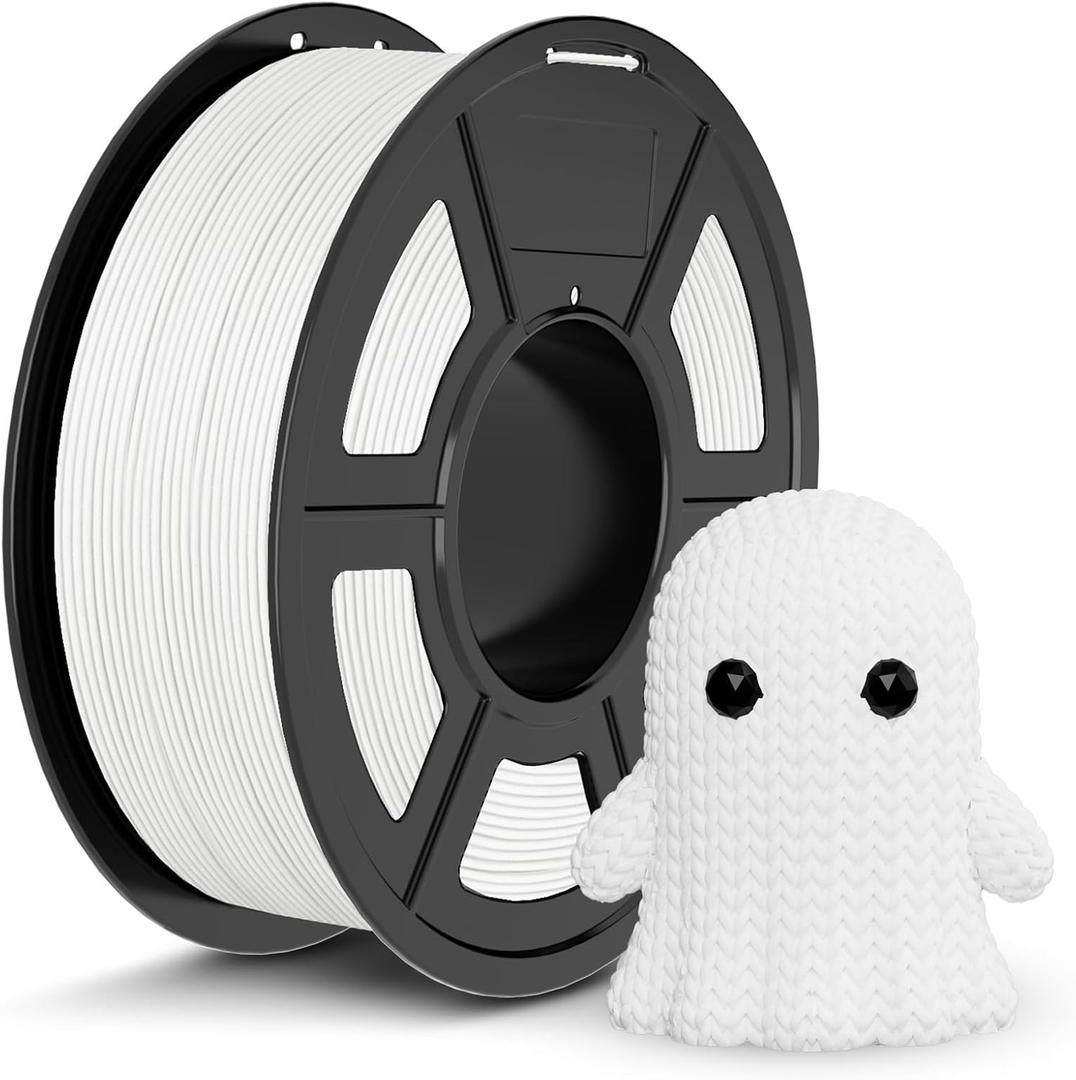 JAYO PLA 3D Printer Filament White, PLA Filament 1.75mm, 1.1KG Spool, Dimensional Accuracy +/- 0.02mm, Fit Most FDM Printer