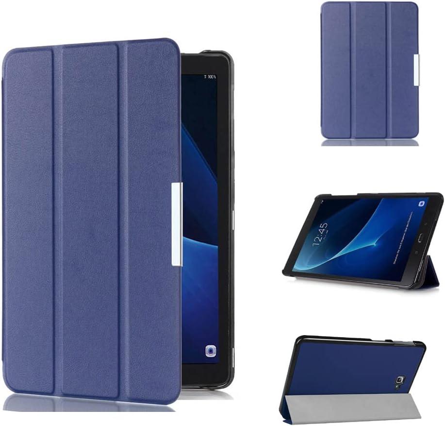 Kusen Samsung Galaxy Tab A6 10.1 2016 Release Tablet Case - Ultra Slim Folio Cover for Galaxy Tab A 10.1" Tablet SM-T580 T585 T587 BRAECN Three-Layer Shockproof Solid Case (Dark Blue)