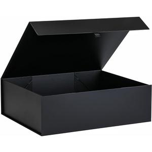 Extra Large Black Gift Box 19x16x6 Inches,Gift Boxs for Presents with Lid Magnetic Closure Collapsible,Groomsman Proposal Box,Birthday, Christmas,for Clothes and Large Gifts