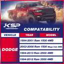 KSP 3inch Leveling Lift Spacers for Dodge Ram 1500 1994-2001, Front Lift Kits 3" fit 1994-2013 Ram 2500 3500, 2pcs Steel Coil Spring Level Kit Raise the Front 3in on Ram Series Truck 4WD