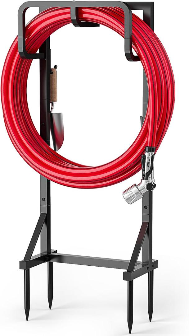 Coonoor Garden Hose Holder, Freestanding Water Hose Holder for Outside, Reinforced Garden Hose Storage Rack for Lawn & Yard