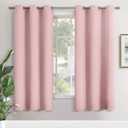 YoungsTex Baby Pink Room Darkening Curtains 72 Inches Length for Nursery - Thermal Insulated with Grommet Blackout Drapes for Girl Bedroom, 2 Panels, 42 x 72 Inch