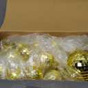 50 Pcs Disco Balls Reflective Disco Ball Decorations Hanging Disco Ball Ornament Different Sizes Mirror Ball for Home Decor, Party, Club (Gold)