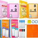 Addition and Subtraction Flash Cards- 102 Reusable Math Practice Cards with Addition, Subtraction, Educational Math Flashcards for Kids,Games for Kids Ages 3+ | Spark Skills & Fun Learning