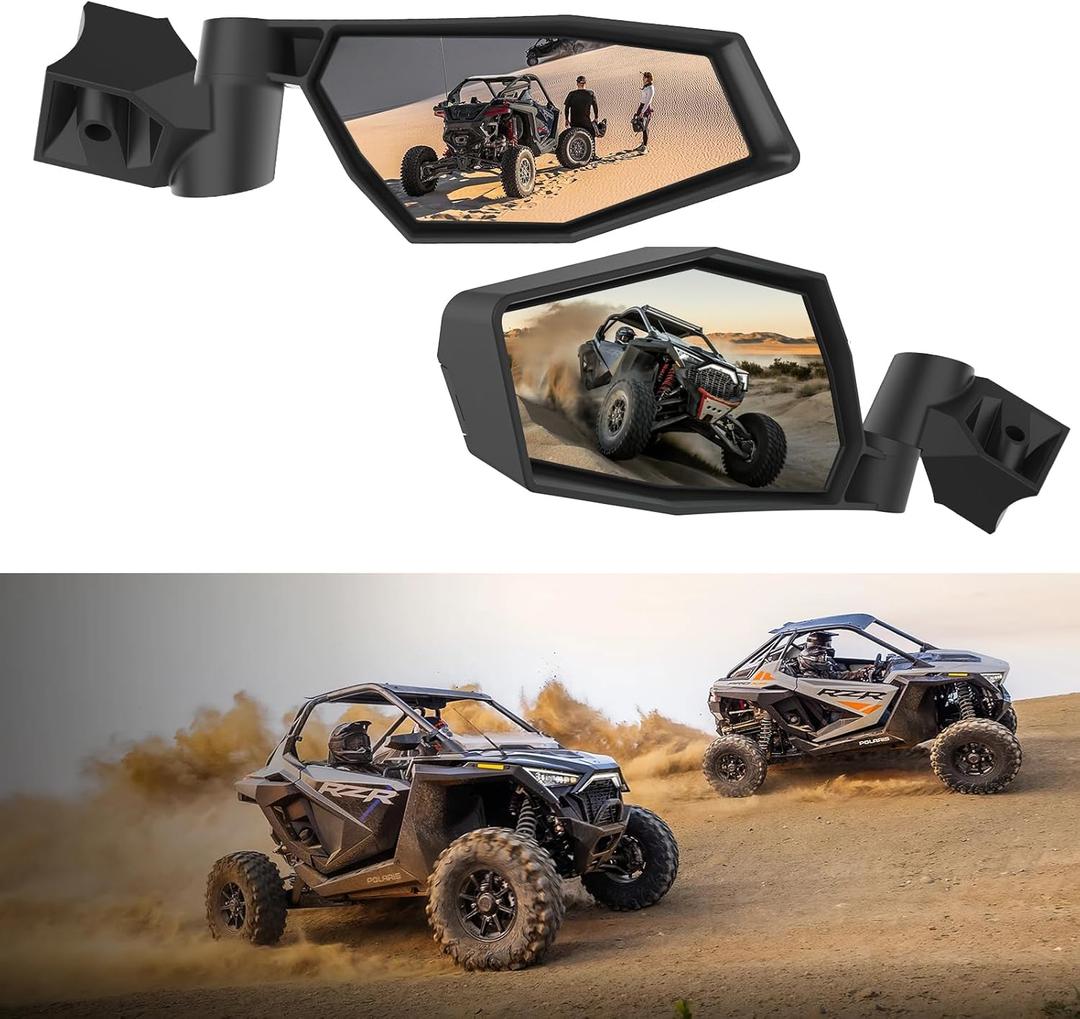 Side Mirrors Compatible with 2020-2024 Polaris RZR PRO XP/PRO R/Turbo R / 4 Accessories Adjustable High-Definition Folding Rearview Mirror, Replace #2883762, 2PCS