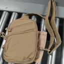 Puffer Sling Bag for Women with RFID Blocking Pocket and Hidden Water Bottle Holder, Crossbody Bag for Women