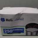 Reli. Drawstring Trash Garbage Bags, Tall Kitchen, 250 Count Bulk, White, 13 Gallon - 16 Gallon Capacity