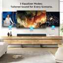 MZEIBO Sound Bar for Smart TV80W Detachable Bluetooth Soundbar with Powerful Bass, 2-in-1 Home Theater Audio System, ARC/Optical/AUX Connectivity for TV/PC/Laptop/Game Console, Black
