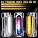 Motorcycle Highway Bar Lights Switchback Driving Crash Bar Lights Motorcycle Driving Lights Led Turn Signal Lights Dream Atmosphere Lights for 1-1/4 inch Crash Bar Touring Bikes (Silver)