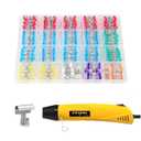 Amliber 400PCS Solder Seal Wire Connectors with Heat Gun, Solder Stick Wire Connectors Solderstick Waterproof Wire Electrical Connector Kit for Marine (26-6 Gauge)