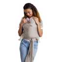 Moby Basics Baby Wrap Carrier for Newborns to Toddlers (8-33lbs), Infant Sling Carrier, Lightweight & Hands Free Design, Adjustable for All Body Types (Morning Dove)