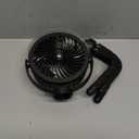 Misting Stroller Fan, 6000mAh Battery Operated Portable Fan with Light & 360 Pivoting, Personal Fans with Flexible Tripod for Baby, Office, Travel,Treadmill,Outdoors (Black)