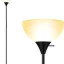 BoostArea Floor Lamp, 70.1” Tall Lamp, LED Black Floor Lamp, E26 Base, Eye-Caring, Modern Torchiere Floor Lamps for Living Room, Bedroom, Office（Bulbs not Included）