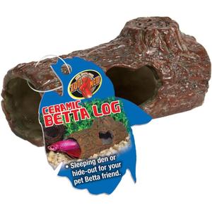 Zoo Med Laboratories AZMFA50 Sinking Ceramic Betta Log 4.25 inche