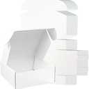 FORBFAN 8x8x3 Shipping Boxes, 30 Pack White Mailer Boxes for Small Business, Medium Corrugated Cardboard Boxes for Mailing & Shipping