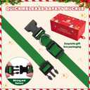 2 x Valentines Day Dog Bandana with Unique Quick-Release Buckle and Retractable Design,Triangle Reversible Bibs Breed for S-M Dog and Cat,Green Plaid Bandana with Christmas Santa Print in a Gift Box(M)