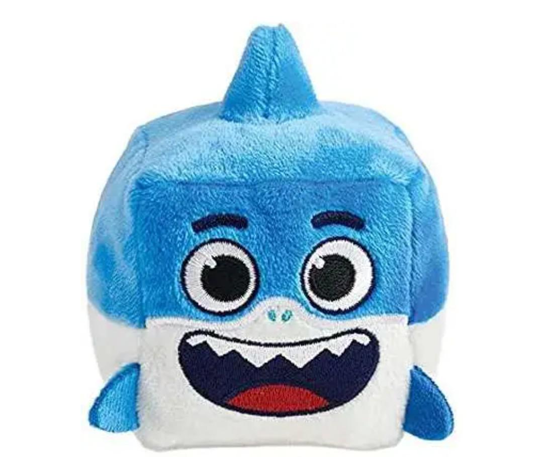Pinkfong Baby Shark Daddy Shark Plush Cube with Sound [Blue, 2021] Pack Of 2