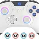 Iesooy Switch Controller, Wireless Switch Pro Controllers for Switch/Switch Lite/Switch OLED/Steam deck, Switch Remote Gamepad with 7-LED Colors/Wake-up/ Light6-Axis Gyro/Dual Motor/Turbo