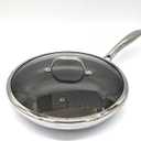 11 Inch Hexagon Surface Hybrid Stainless Steel Frying Pan with Lid