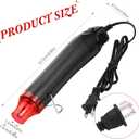 1 Pc Heat Gun for Crafts Mini Portable Handheld Hot Air Gun for DIY Crafts Embossing Epoxy Resin Shrink Wrapping Vinyl Wrap Drying Paint Clay Cup Turner Candle Making, 300w, Black