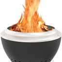 Amazon.com : Cuisinart 19.5 Cleanburn Smokeless Fire Pit with Removable Base for Ash, Portable Wood Burning Outdoor Fireplace, Stainless Steel Smoke Free Outdoor Heater, Enhanced Airflow and Easy Cleanup : Patio, Lawn & Garden