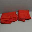 SpaceDresser Sheer Voile Window Treatment Rod Pocket Curtain Panels for Kitchen Bedroom Living Room Drapes Sunlight Filtering Privacy Semi Home Decor Assorted (Red, 52 W x 108 L)